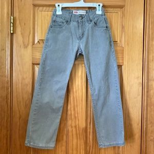 Boys size 8 Levi’s gray jeans with adjustable waist
